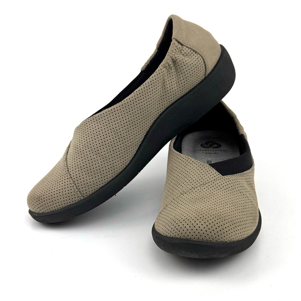 Women Clark’s Cloudstepper Sillian Jetay Flat Loafer Slip on Sand 5
